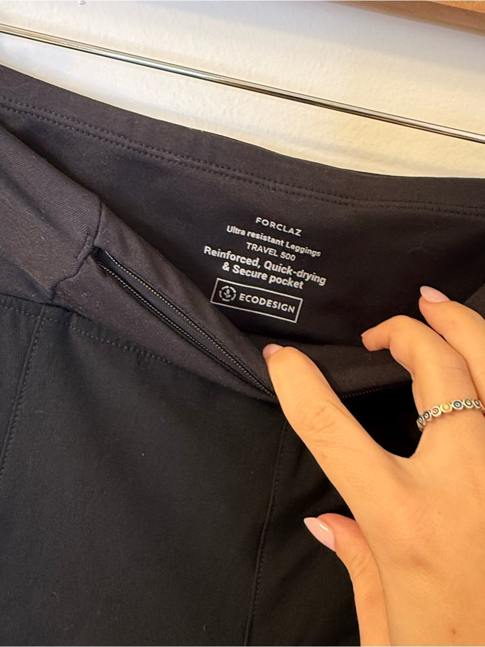 FORCLAZ Ultra-Resistant Trekking Leggings – Women’s Size Extra Large – Black - Picture 6 of 7